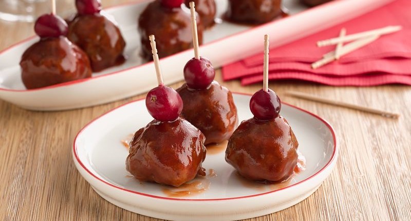 Cranberry Glazed Appetizer Meatballs