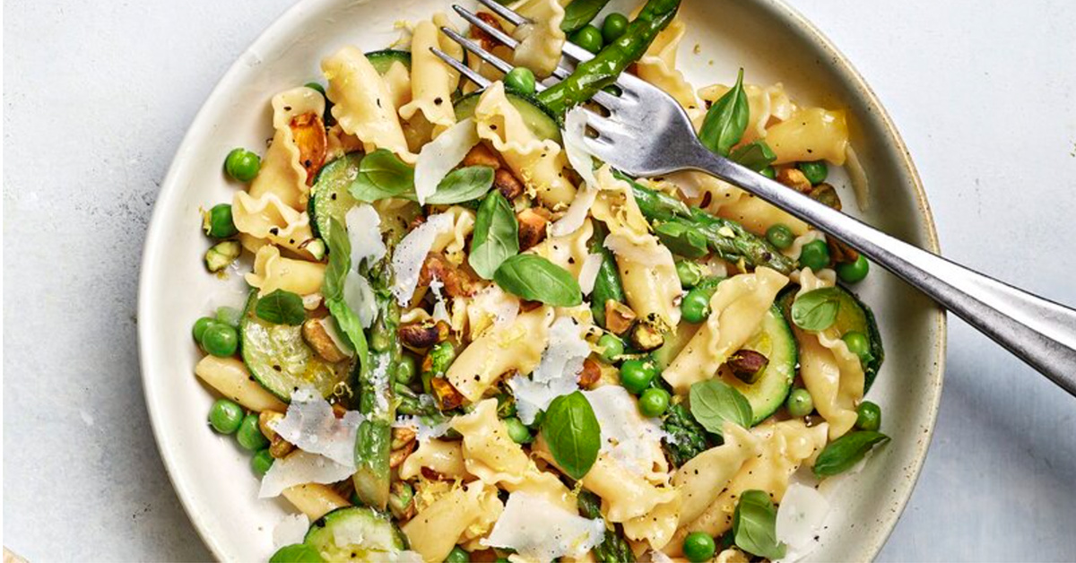Spring Vegetable Pasta With Pistachios
